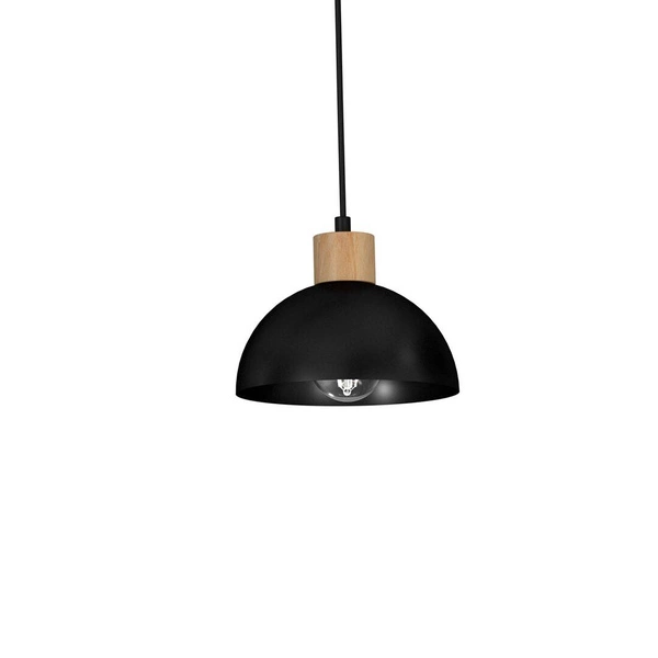 Lampa wisząca ERIK, MLP7225, czarny/drewno, 2x60W E27