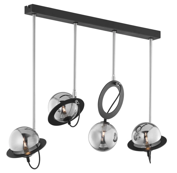 Nowoczesna Lampa wisząca PLANET wys. 60cm 4xG9 14W IP20 | Czarny