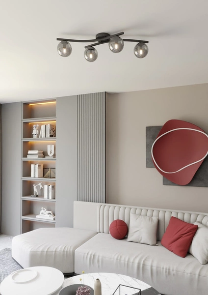 Lampa sufitowa Emibig OPUS 4 BL GRAFIT 1391/4