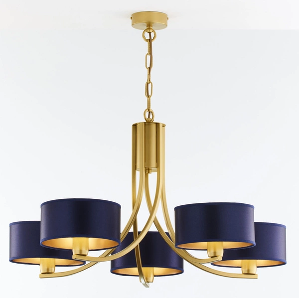 Klasyczny Żyrandol ARTHUR wys. 71cm 5xE27 15W IP20 | złoty połysk