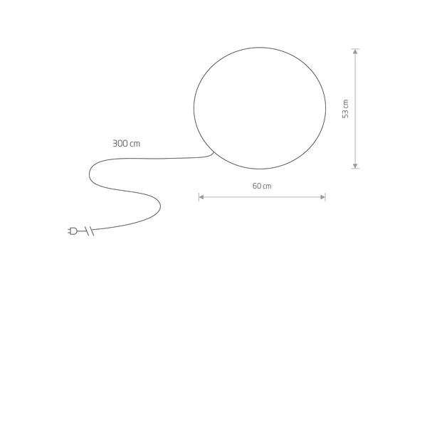 Świecąca kula do ogrodu CUMULUS L śr. 60cm 6978