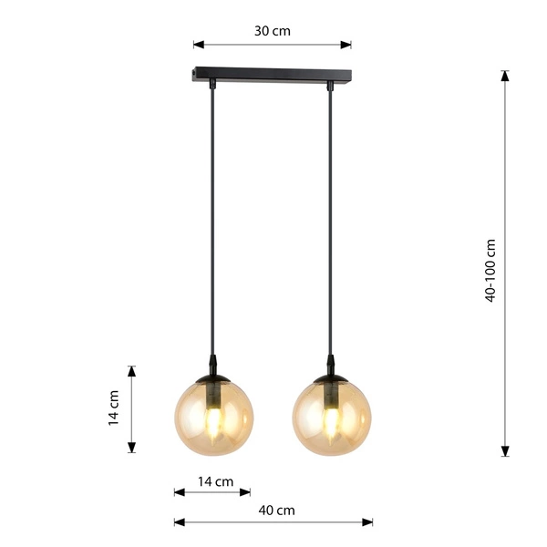 Lampa wisząca Emibig COSMO 2 BL MIODOWY 713/2