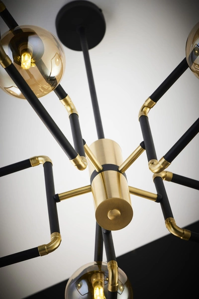 Nowoczesny Żyrandol IBRA wys. 82cm 5xG9 14W IP20 | Złoty