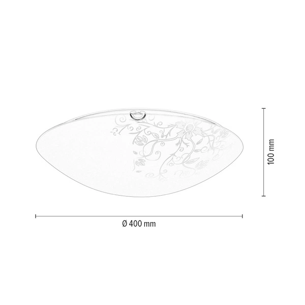 Lampa sufitowa California w zestawie 1xLED Zintegrowany 1650lm 2700K 18W Chrom Metal/Biało-Przezroczyste Szkło 4254102