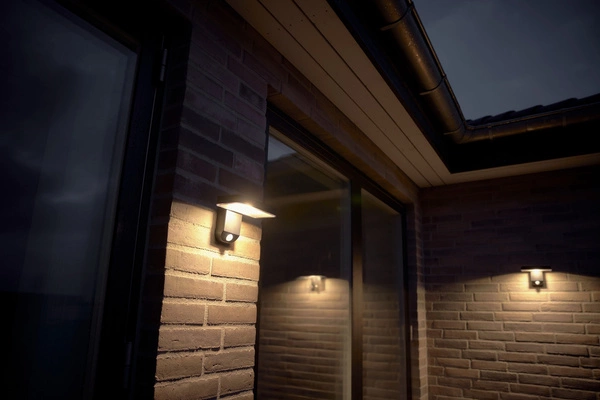 Kinkiet RICA Solar LED 3000K Biała ciepła Plastik | Czarny