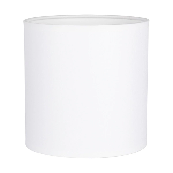 Mocna okrągła lampa stołowa 1xE27 maks. 25W szary beton/czarny kabel PVC/biały klosz z tkaniny 6091936