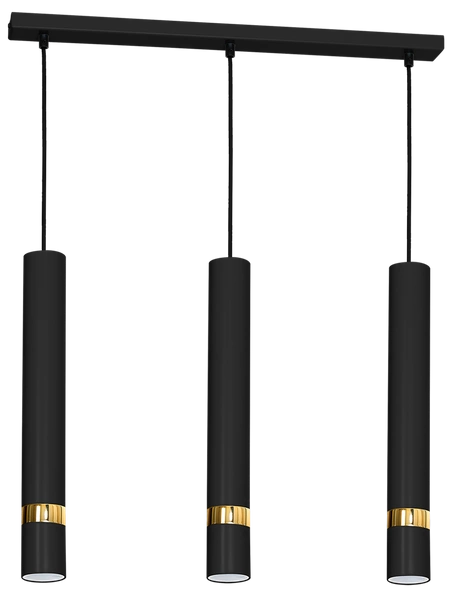 Lampa wisząca JOKER, MLP6080, czarny/złoty, 3x8W GU10