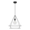 Lampa wisząca Casa Triango 1xE27 Max.60W Czarny metal/czarny kabel PVC 17749104