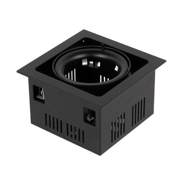 Oprawa wpuszczana downlight CROSTI TRAVO czarny szer. 17cm