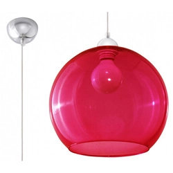 Szklana lampa wisząca BALL SL.0253 Czerwona 1xE27