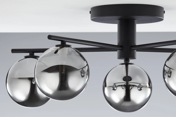 Nowoczesna Lampa sufitowa PRATO wys. 27cm 5xG9 14W IP20 | czarny