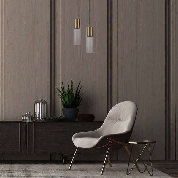 Lampa wisząca Manacor 1, czarny/złoty/transparentny, 1x50W GU10