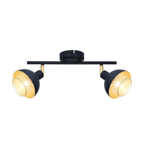 Lampa sufitowa Savio 47,5cm 2xE14 | czarny/złoty