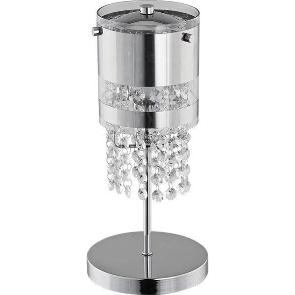 Lampa stołowa z kryształkami BRUNO chrom śr. 15cm
