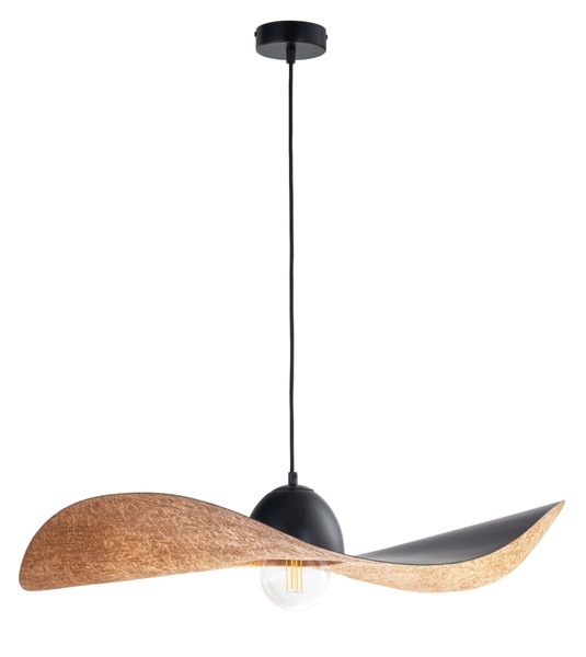Designerska lampa wisząca KAPELLO L E27 60W śr. 76cm | czarny miedź