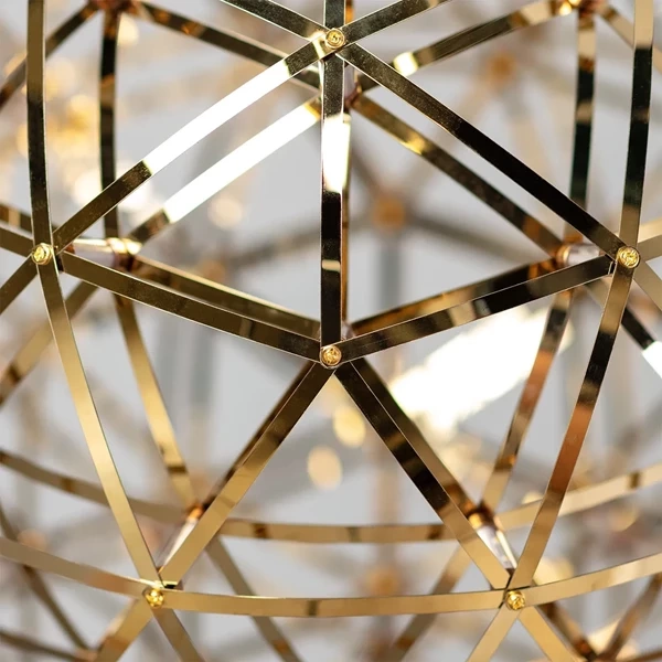 Lampa Wisząca Złota LED 35W Abruzzo Sofia Barwa Ciepła 50cm