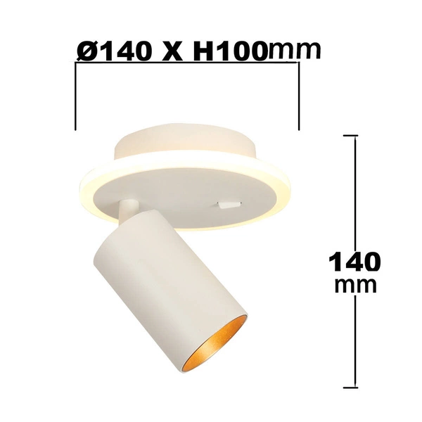 Spot Parma 1 1xGU10 + 1xLED CCT biały LP-0612/1WS WH