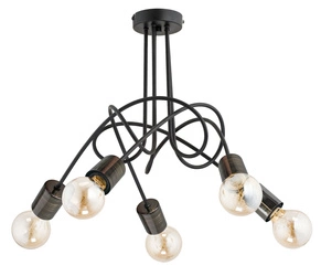 Lampa sufitowa ALFA TANGO 58 NEW CZARNA 5xE27 56cm | 26045