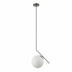 Lampa wisząca FABIO dł. 28cm E27 | nikiel