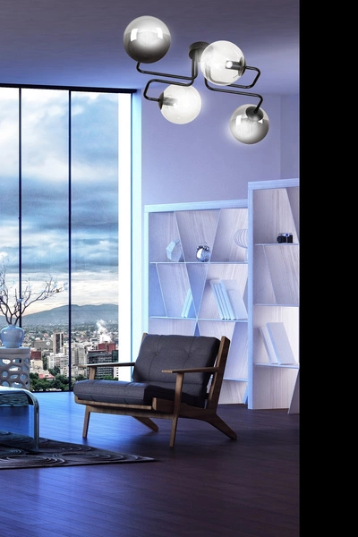 Lampa sufitowa Emibig BRENDI 4 BL MIX 3 843/4M3