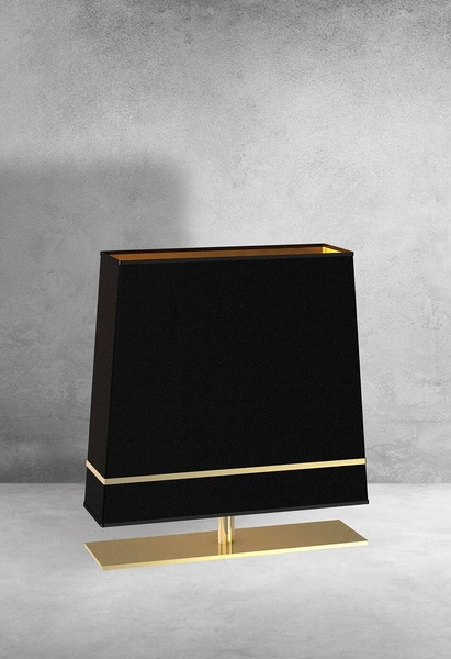 Lampa stołowa VOLANS, czarny/złoty, 1x60W E27, MZ5025