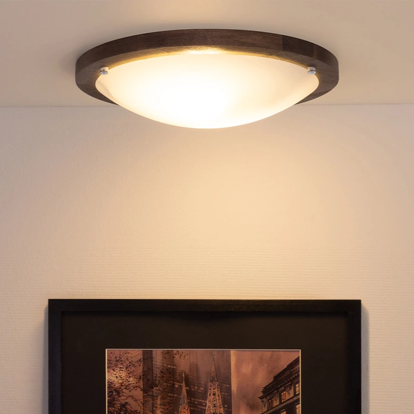 Frida Lampa Sufitowa 2xE27 Max.40W Orzech/Biały 4753476