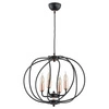 Lampa wisząca ALFA DAYMON CZARNA 4xE14 47cm | 61000