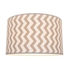 Abażur Cylinder E27 H30 Szaro-Biały Bawełniany w zygzak A0504