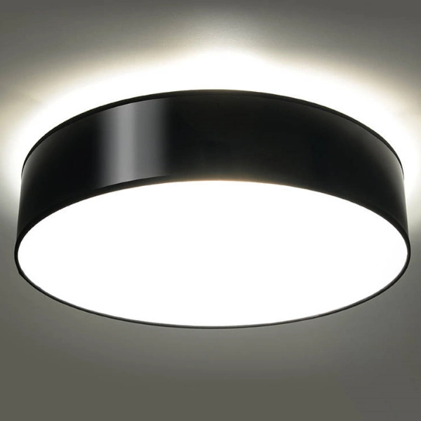 Plafon ARENA PVC Stal Czarny 15W LED, SL.0127