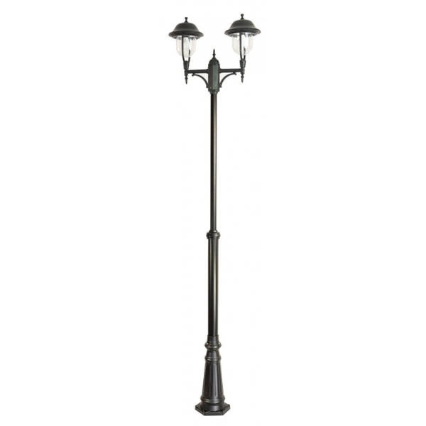 Lampa masztowa PRINCE OGMWN 2 O latarnia 2-3metry IP43 | czarna
