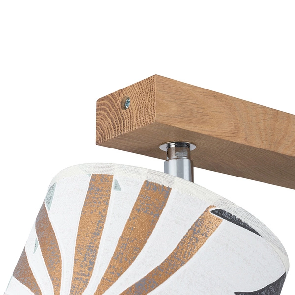 Lampa Sufitowa Hoja 2xE27 Max.25W Dąb Olejowany/Wielokolorowa Tapeta 56747274