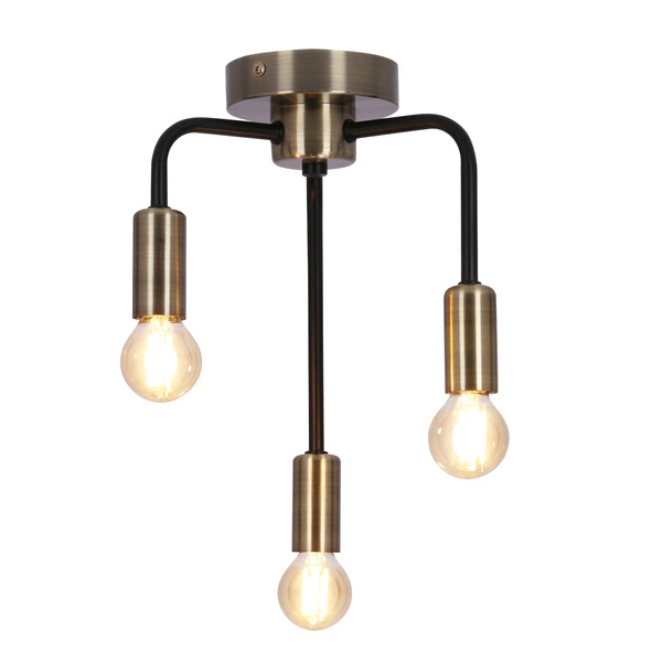 Lampa sufitowa SAGA, 33-01320, patynowy/czarny, 3x40W E14