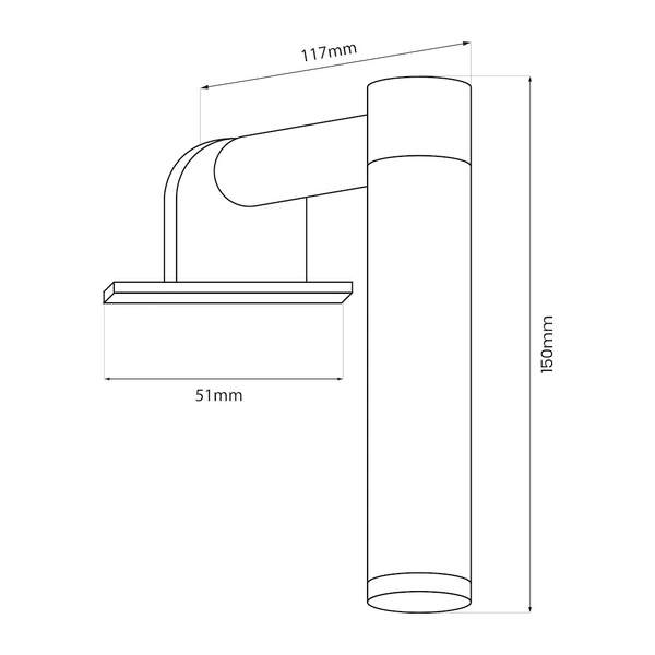 Kinkiet łazienkowy APA MINI black 4W LED