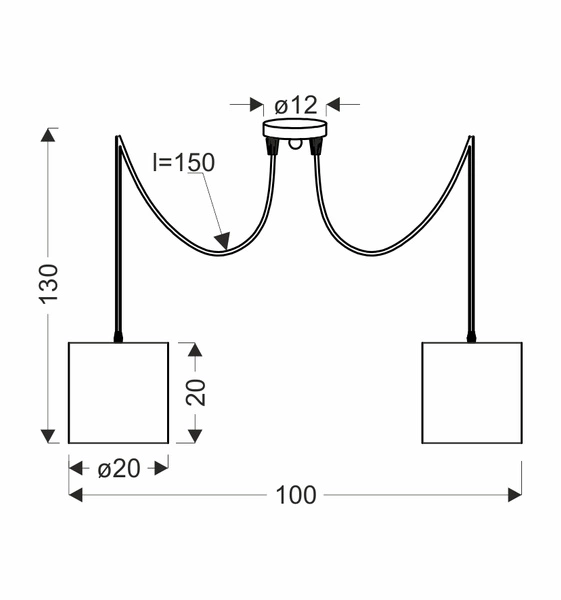 Lampa wisząca CANDIDA, 32-00842, czarny/złoty, 2x40W E27