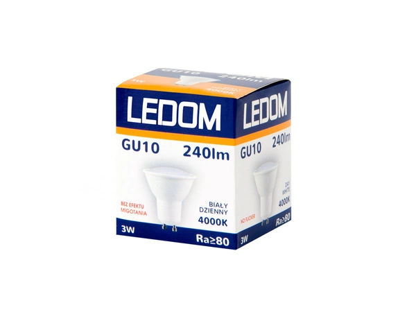 LEDOM GU10 3W 4000K 240lm 220-240V