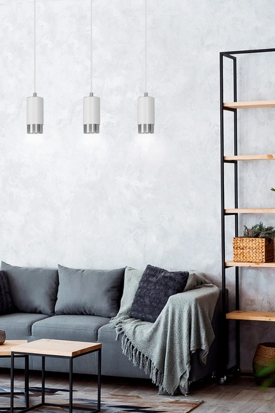 Lampa wisząca Emibig FUMIKO 3 WH/CHROME 814/3