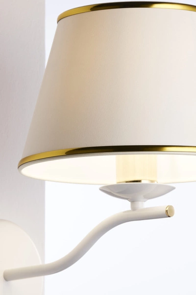 Klasyczny Kinkiet SAMBA wys. 31cm 1xE27 15W IP20 | biały