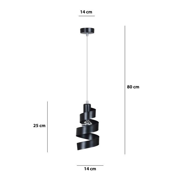 Lampa wisząca Emibig SAGA 1 Czarny 352/1