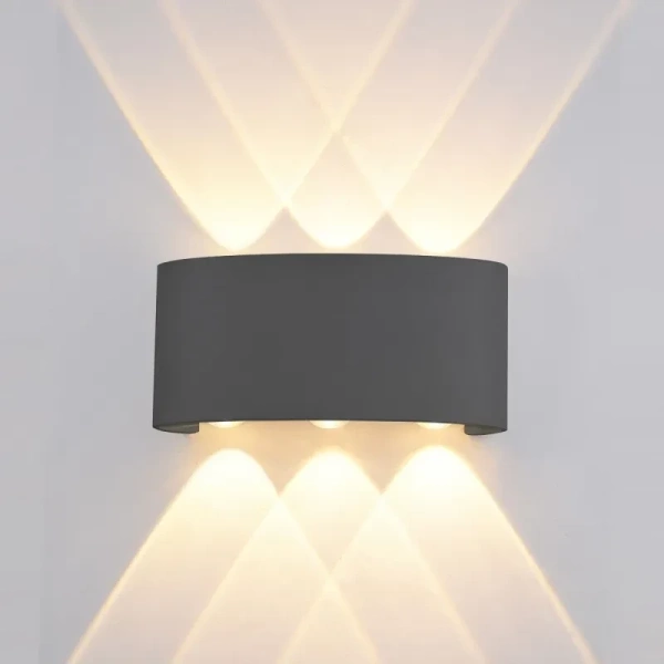Kinkiet zewnętrzny Ortelo dł. 17cm 6W 3xLED | czarny