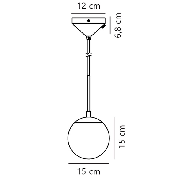 Lampa wisząca GRANT E14 15W Szkło | Mosiądz