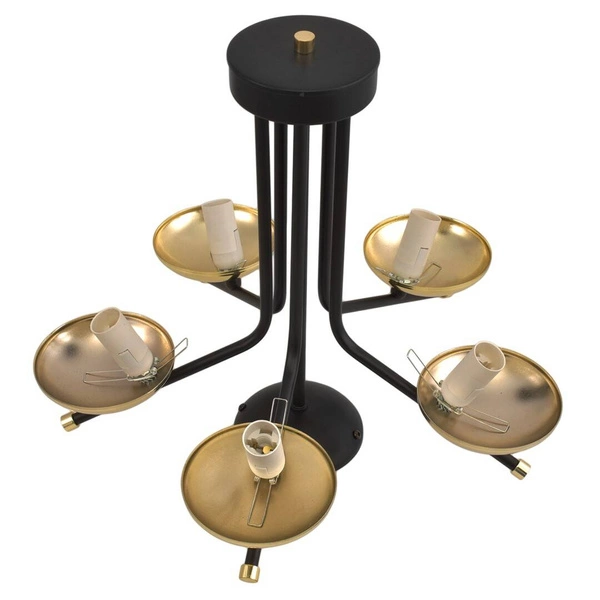 Lampa sufitowa nowoczesna żyrandol kula CARINA V czarny/biały śr. 60cm