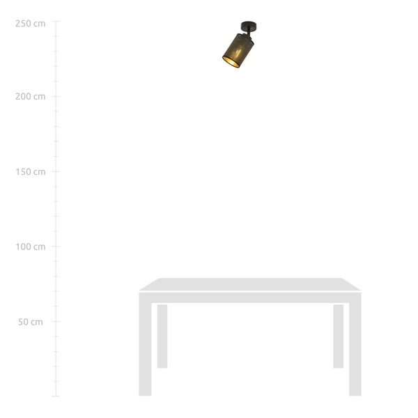 Lampa sufitowa Emibig BRONX 1 Czarny 1152/1