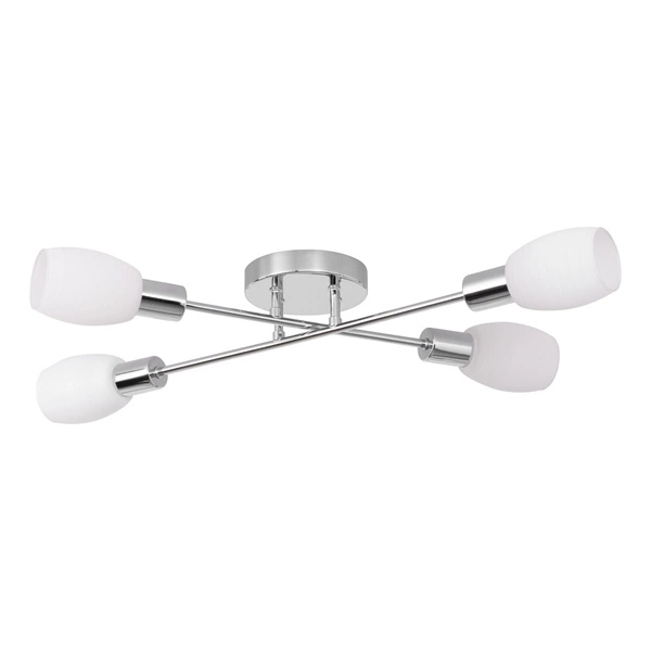 Lampa Sufitowa Tosca 4xE14 Max.40W Chrom Metal/Białe Szkło 9033428
