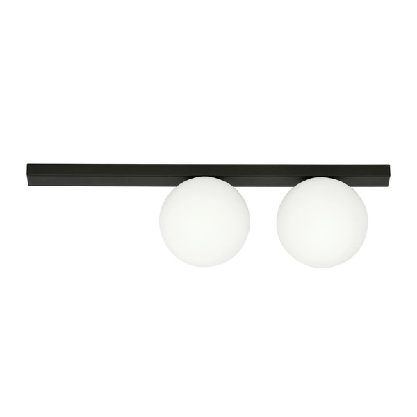 Lampa sufitowa Emibig FIT 2 Czarny/OPAL 1124/2