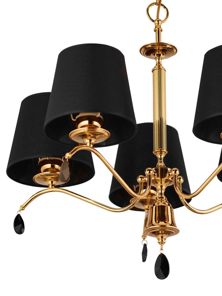 Klasyczny Żyrandol EGIDA wys. 80cm 5xE27 15W IP20 | Złoty