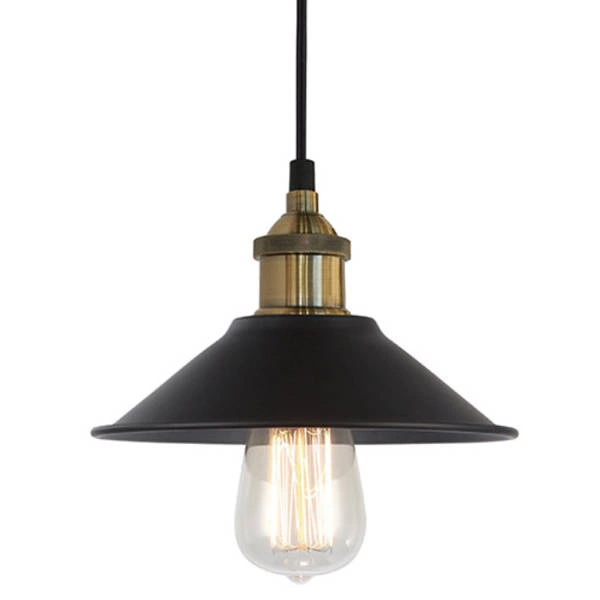 Lampa wisząca Kermio Retro śr. 21cm E27 |czarny
