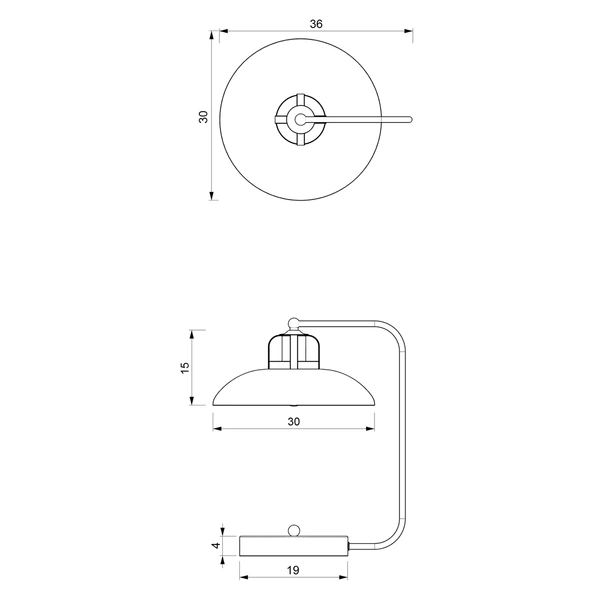 Lampka biurkowa FELIX WHITE/GOLD 1xE27