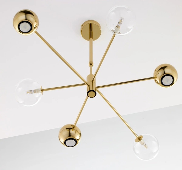 Nowoczesny Żyrandol MOKA wys. 47-69cm 3xG9 3xGU10
14W IP20 | Złoty