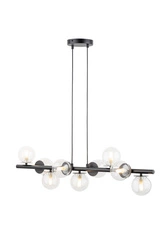 Lampa Sigma AVOLA zwis kulki 9 czarne/transparentne 40793