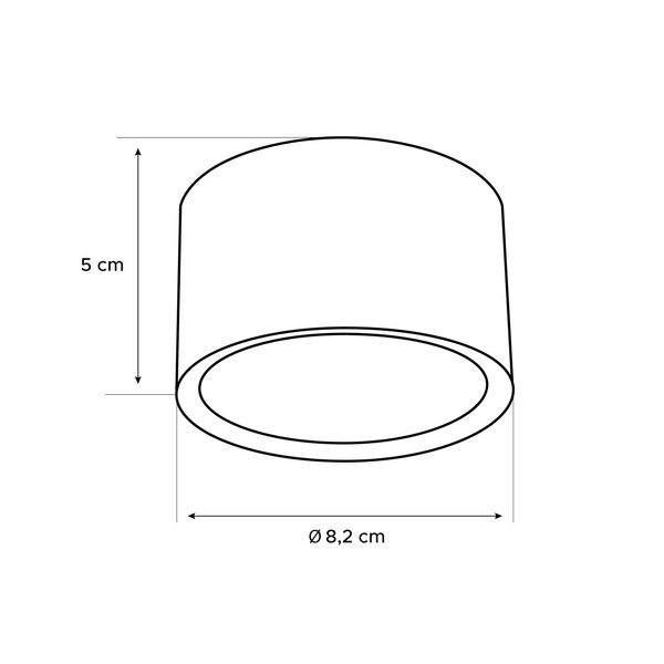 Spot tuba sufitowa śr. 8,2cm GX53 | czarny